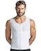 Leo Men's Abs Slimming Body Shaper with Back Support,Small,White