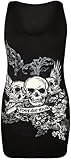 Women's Sleeveless 3 Skulls Forever Printed Vest Top