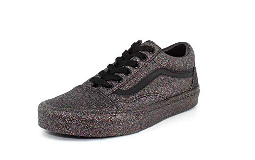 Vans Womens Rainbow Glitter Old Skool Black/Black Sneaker