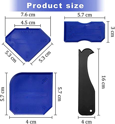 3 in 1 Silicone Caulking Tools（stainless steelhead）, Sealant Finishing Tool Grout Scraper, Reuse and Replace 5 Silicone Pads, Great Tools for Kitchen Bathroom Window, Sink Joint(11Pcs)