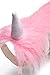 Pink Unicorn Costume For Dogs Pups Mane & Horn Headdress Wig Pet Dress Up Party (Medium, Pink)