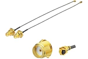 Superbat SMA Pigtail Cable 15cm,Mini PCI to SMA Female Low Loss Coaxial Cable 2-Pack for WiFi Wireless Routers Mini PCIe Card