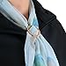 Evelots Scarf Ring-Hammered Gold Toned-Round-Firm Grip-No Slipping/Shifting