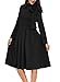 AlvaQ Long Sleeve Elegant Formal Evening Dresses For Women A-Line Skater Midi Wedding Party Dresses Coctail Black