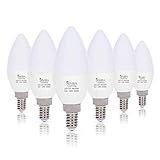 Simba Lighting LED Candelabra Light Bulbs B11 (C37) Candle Shape E12 Base (6 Pack) | Decorative 7W 60W Replacement 110V, 120V for Chandelier, Ceiling Fan, PC Cover, Non-Dimmable, Daylight 5000K