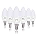 Simba Lighting LED Candelabra Light Bulbs B11 (C37) Candle Shape E12 Base (6 Pack) | Decorative 7W 60W Replacement 110V, 120V for Chandelier, Ceiling Fan, PC Cover, Non-Dimmable, Daylight 5000K primary