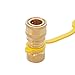 KIBOW 100% Solid Brass Propane/Natural Gas Quick-Connect Kit 3/8 inch Male Pipe Thread x 3/8 inch Female Pipe Thread- CSA Certified.