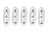 Samsung USB 3.0 Sync Data Cable for Galaxy S5 SV & Note 3, 5 Pack - Non-Retail Packaging - White