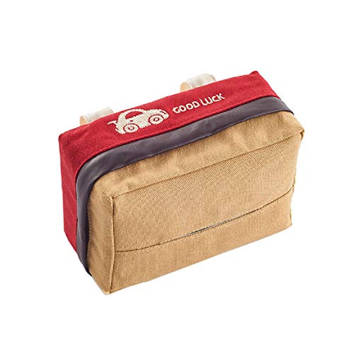 Putars Car Paper Towel Car Accessories Canvas Car Sunroof Tissue Holder Mount Hanging Tissue Holder Case for Car Seat Back Multi-use Paper Towel Cover Case 17X11X9cm - Thumbnail 3