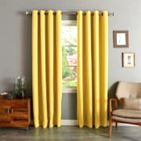 Amazon Com Gorgeous Home 60 1 Panel Solid Bright Yellow