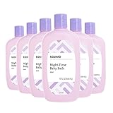 Amazon Brand - Solimo Night-Time Baby Bath, 15 Fluid Ounce (Pack of 6)