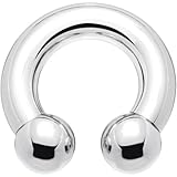 4 Gauge Internally Threaded Horseshoe Circular Barbell 1/2