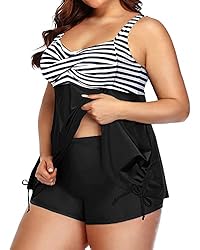 Aqua Eve Women Plus Size Tankini Swimsuit Two Piece