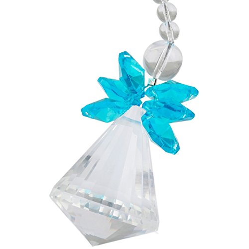 rockcloud Hanging Clear Crystal Point Prism Glass Jingle Bell Holiday Decorations Christmas Tree Ornaments Suncatcher Wedding Souvenir