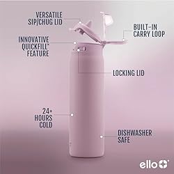 Ello Pop & Fill 22oz Stainless Steel Water Bottle