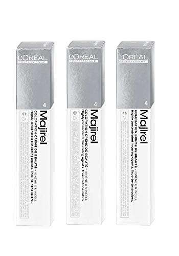 3 x Loreal Majirel Cremehaarfarbe 4 Mittelbraun