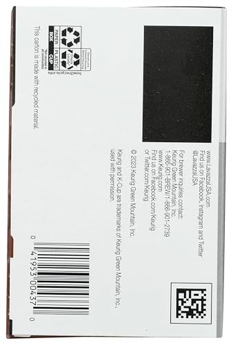 LAVAZZA PERFETTO SINGLE-SERVE COFFEE K-CUP PODS FOR KEURIG BREWER, DARK AND VELVETY ROAST, 10-COUNT BOX
