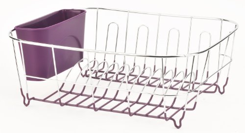 UPC 816563011168, Deluxe Chrome-plated Steel Small Dish Drainers (Purple)