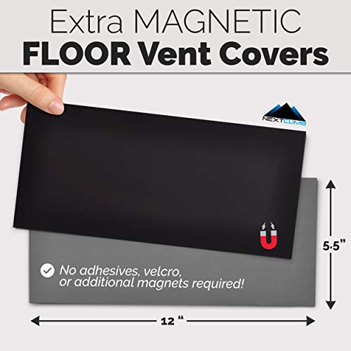 5.5" x 12 " Extra Magnetic Floor Vent Covers (3-Pack) Stronger Magnet for Floor Air Registers (Grey) for RV, Home HVAC, AC and Furnace Vents (Not for Ceiling Vents(