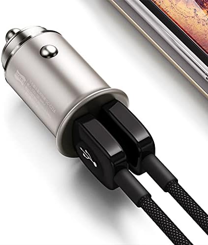 38W/3A Fast Car Charger Adapter, Mini All-Metal USB