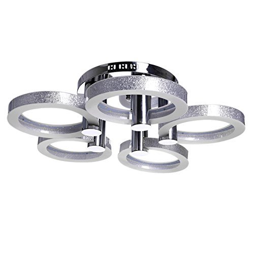 Benlet Modern Style LED Acrylic Chandeliers Ceiling Light Lamp Living Room, Hallway Pendant Lamp with 5 Lights, Cool White Light(US Stock)