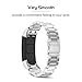 ANCOOL Compatible with Vivosmart HR Band,Stainless Steel Replacement Metal Straps Unique Bracelet Wristband for Vivosmart HR (NOT for Vivosmart HR+) -Silver