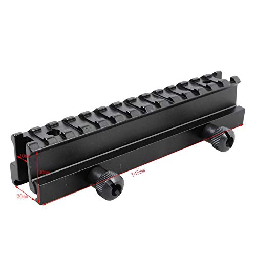 145mm Picatinny Riser Rail Mount Dovetail 14 Slots 20mm-21mm Width Weaver Mount Base Sight Riser Rail โฆ