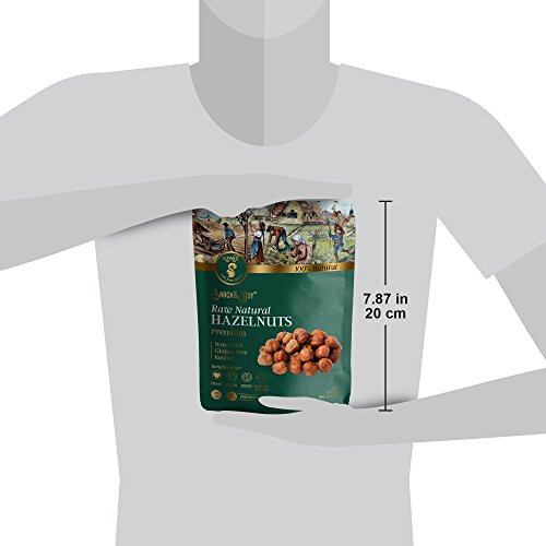 AZNUT Raw Hazelnuts Natural Non-GMO, Premium Quality, Gluten-free, Kosher Resealable Bag Snack&Joy sweet crunchy taste, Healthy Snack (8 oz) - Thumbnail 6