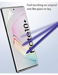 [3 Pack]TopACE for Samsung Galaxy Note 10 Plus Note 10+ 5G Note 10+ Screen Protector, [Compatible with in-Display Fingerprint Sensor] HD [Touch Sensitive] [TPU Film] with Lifetime Replacement Warranty