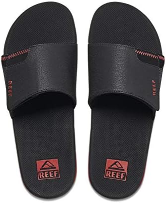 REEF Fanning Slide mens Sandals, Black/Red, 42 EU price in UAE
