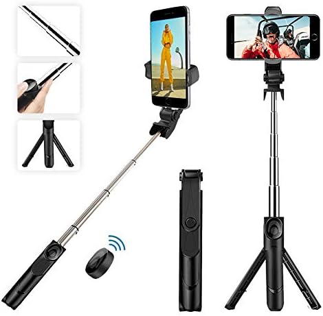 Selfie Stick, EEPIRR Selfie Stick Tripod with Built-in Bluetooth Remote for iPhone X/iPhone 8/8 Plus/iPhone 7/7 Plus/iPhone 6 Plus, Galaxy S9/S9 Plus/S8/S8 Plus/S7/Note 8, Huawei, More