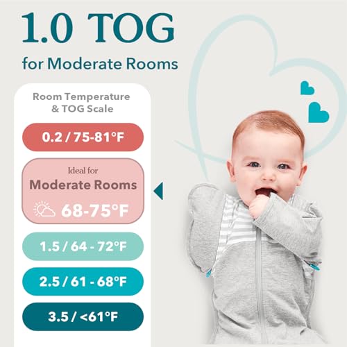 Love to Dream Swaddle UP, Baby Sleep Sack, Self-Soothing Swaddles for Newborns, Improves Sleep, Snug Fit Helps Calm Startle Reflex, New Born Essentials for Baby, Small 8-13lbs, Gray