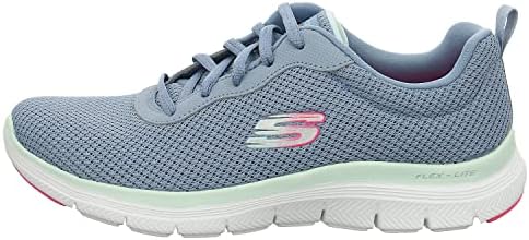 Skechers Flex Appeal 4.0 Brilliant View, Ténis Femininos, Acabamento em Malha de Ardósia, 39 EU