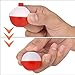 Coopay Fishing Bobbers 30Pcs-50Pcs/Lot Hard ABS Fishing Floats Set Snap on Float Red/White Bobbers Push Button Round Buoy Floats Fishing Tackle Accessories (0.5+1+1.25+1.5+2=50pcs)