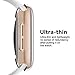 AdMaster Screen Protector Compatible with Apple Watch Series 4 40mm, Full Around Protective Clear Case Ultra-Thin Rose Gold TPU Cover Compatible with iWatch Series 4