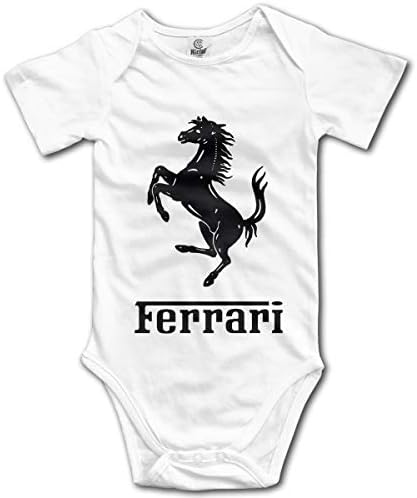 CharmKAT Cotton Boys Girls Baby Ferrari Logo Creeper Onesies Baby (3-24 Months) Bodysuit Shirt