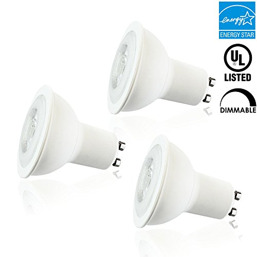 Luxrite LR21308 (3-Pack) 8W MR16 LED Bulb, 50W Halogen Replacement, Dimmable, Warm White 2700K, 550 Lumens, 40Â° Beam Spotlight, GU10 Base, Energy Star Qualified and UL Listed