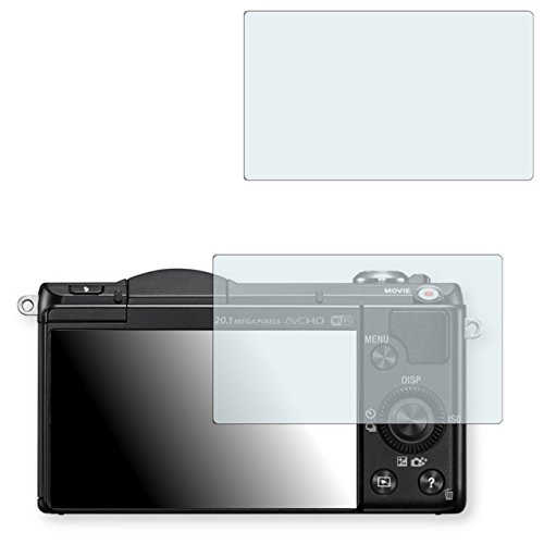 2x Golebo Anti-Glare screen protector for Sony Alpha 5000 E-Mount (Anti-Reflex, Air pocket free application, Easy to remove)