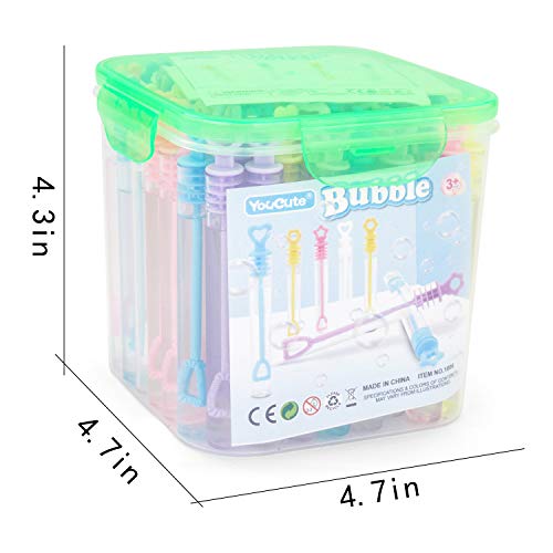 YouCute Mini Bubble Wand 70 Pack Toys, Bubbles Party Favors for Kids, Bulk Bubble Party Supplies, Spring Summer Autumn Outdoor Indoor Activity use Birthday Festival Fun Gift - Thumbnail 3