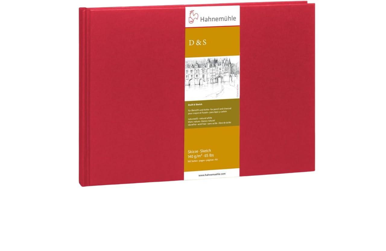 10628293 Hahnemuhle - D and S Sketch Book, A5 140 gsm, Red