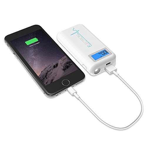 Maxboost Electron Mini Portable Charger [White] Single USB Port 2.1A 5600mAH iPhone Charger and External Battery Pack for iPhone 6 and iPhone 6 Plus - Premium Backup Battery Charger Power Bank compatible to iPhone 6, 6 Plus, iPhone 5S / 5 / 5C / 4S /4, Samsung Galaxy Note 5 / 4 / 3 /2, Samsung Galaxy S6 / S5 / S4 / S3 / Tab 4 3 2 /S 8.4 10.5, LG G3/G2/G Flex/G Pro 2, HTC One M8, Nexus 6 /5/ 4/ 7 / 8 / 9, iPad Air, iPad Mini Retina, iPod Touch, Sony[a.k.a Extended Juice Charging Pack Case]