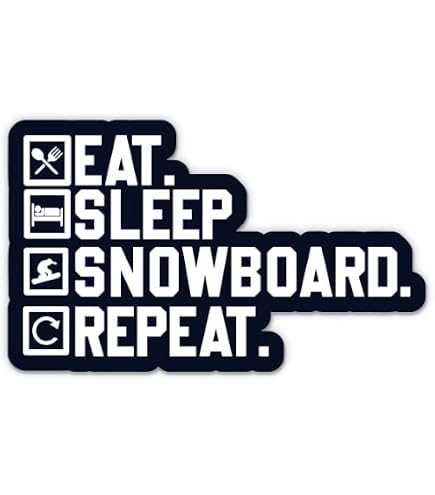 eat sleep ride repeat snowboard Sticker - Snowboarding Vinyl Decal - 3 in Half Shell 10 Best Internal Frame Size:S (Head Circum. 55-56 cms) showcasing his raw