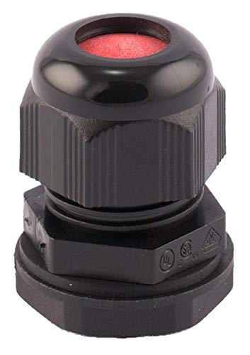 SWA Pack of 10 Black 20mm Nylon Cable Glands, Suitable for 6-12mm, M20 Thread IP68 Gland Connectors