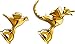 Alessi Whistles in Pa Brass Metallic Finish Limited Edition Of 9999 (Set of 2), Gold