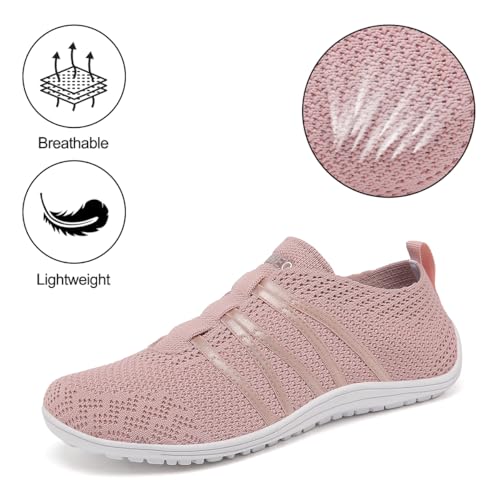 chetoria Barefoot Women's Zero Drop Sneakers Minimalist Men's Barefoot Shoes Lightweight Gym Sneakers Breathable Barefoot Shoes Unisex Sizes 37-45