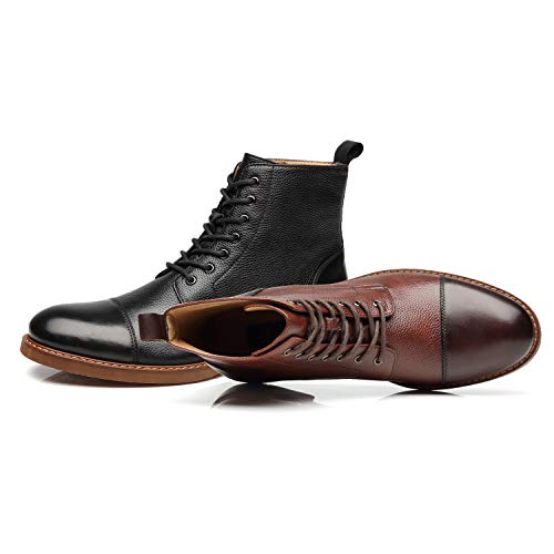 La Milano Mens Dress Boots Cap Toe Lace up Leather Winter Oxford Casual