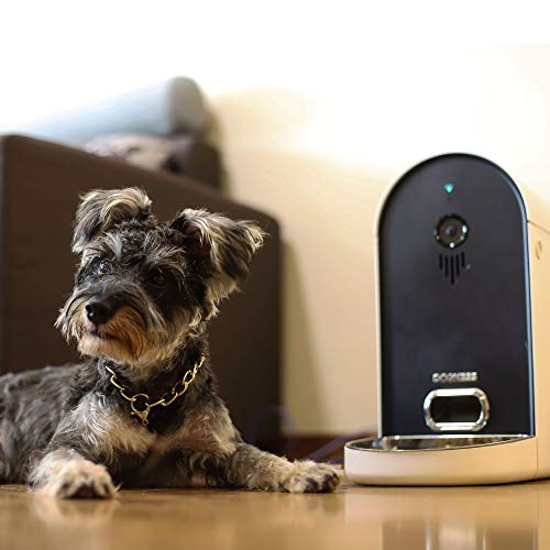 DOGNESS Automatic WiFi Dog/Cat Smart Camera Feeder – 6.5lbs Large Capacity App Control Food Dispenser with WiFi, Portion Control, Voice Recording, Camera, Timer Programmable - Dark Blue
