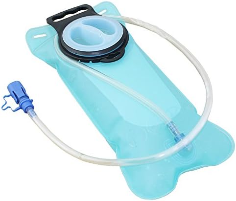 Leakproof Water Bag 2 Liter/70 OZ Hydration Bladder, Military Water Storage Bags, Water Reservoir for Hiking Running Cycling Climbing (Blue)