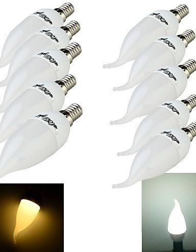 E14 3W CRI=70 2008-SMD2835 Warm White Light Cool White Light LED Candle Bulbs(220~240V) , cool white