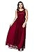 Esprlia Women's Plus Size Lace Sleeveless Evening Party Formal Maxi Dress - 3X Plus - Wine
